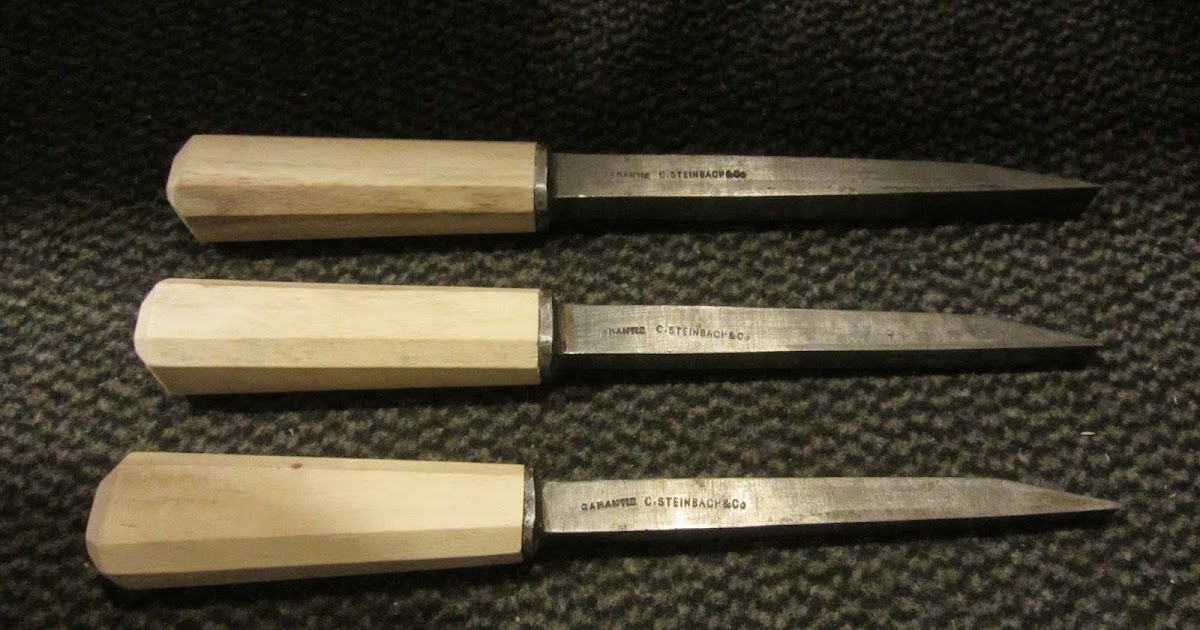 Mulesaw Set of handled mortise chisels from C. Steinbach & Co